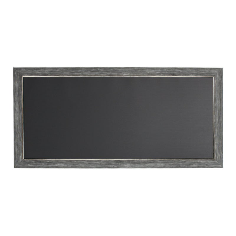 DesignOvation Wyeth Framed Magnetic Chalkboard, 13" x 26", Gray - Image 2